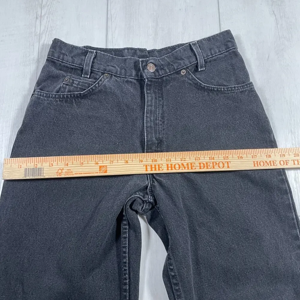 VTG Levis Jeans 30x21 Black 550 USA 90s Orange Tab Relaxed Capri Pants Student